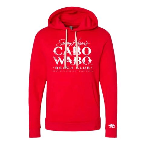 Red Long Sleeve Logo Hoodie