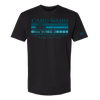 Black Short Sleeve Men's Logo T-Shirt with Aqua logo - Size S - XXXL